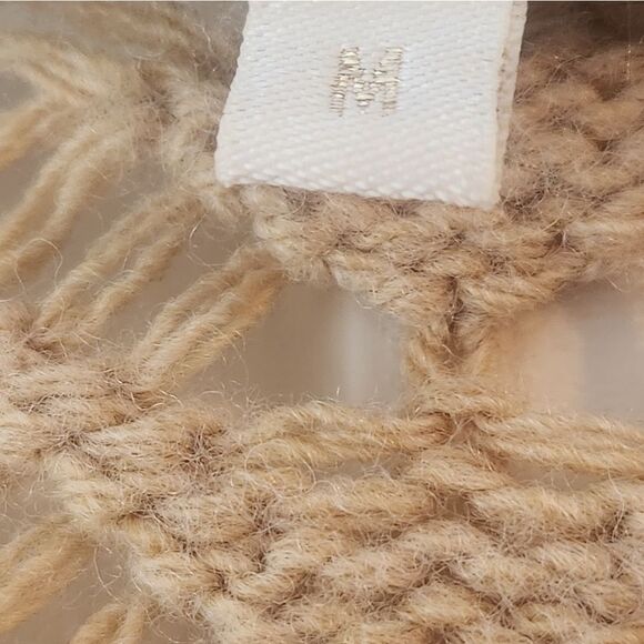 Bianca B Women's Sweater Cream Pullover Knit Made In Italy Wool Blend Size MED - Picture 3 of 10